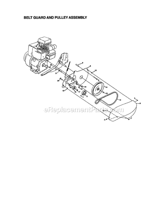 Page B Diagram and Parts List for 917292381  Craftsman Tiller
