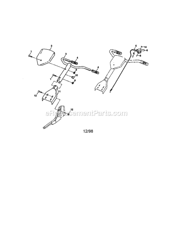 Page A Diagram and Parts List for 917292390  Craftsman Tiller