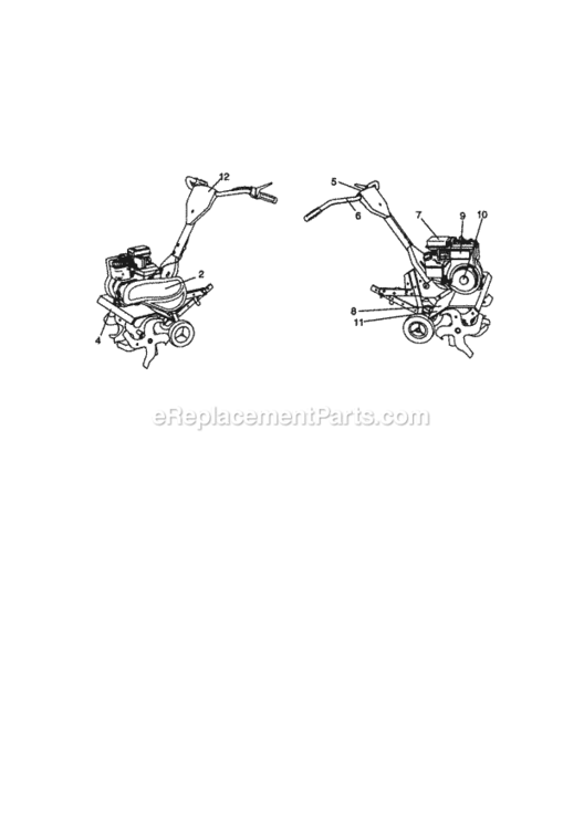 Page F Diagram and Parts List for 917292391  Craftsman Tiller