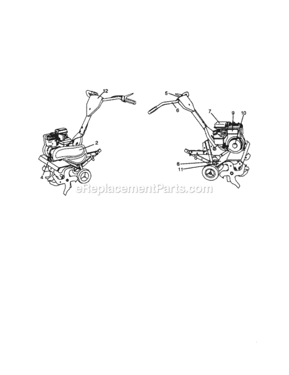Page F Diagram and Parts List for 917292394  Craftsman Tiller