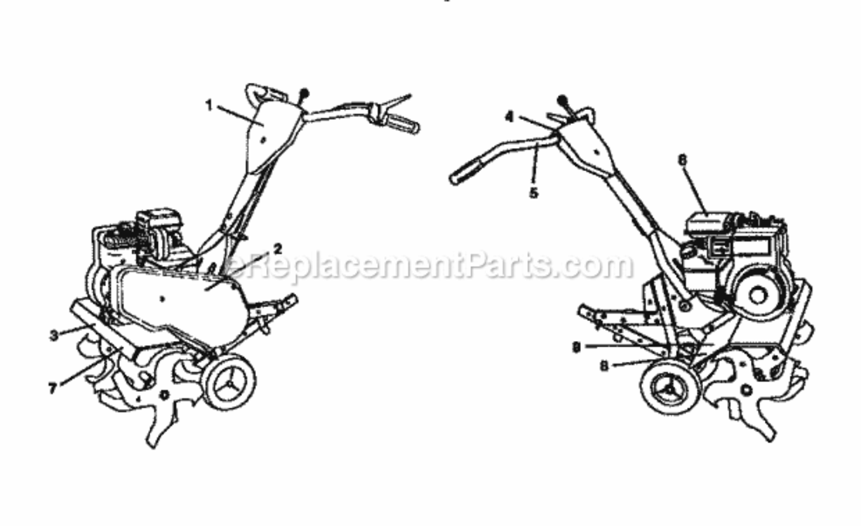 Page F Diagram and Parts List for 917292400  Craftsman Tiller