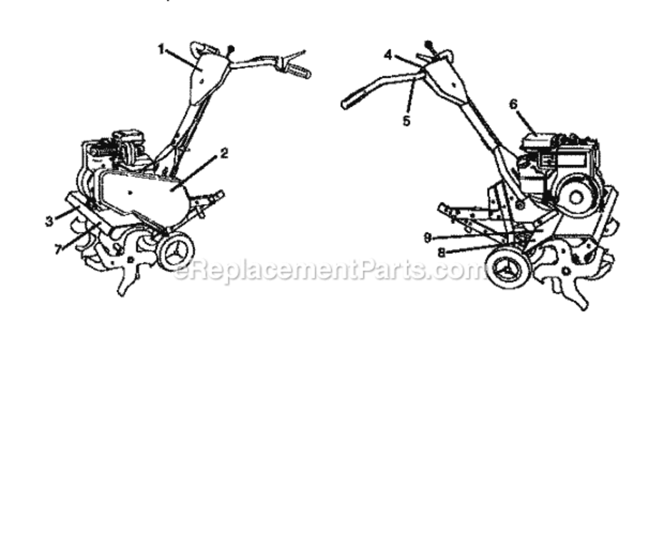 Page F Diagram and Parts List for 917292401  Craftsman Tiller