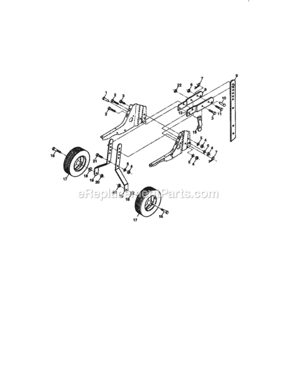 Page C Diagram and Parts List for 917292402  Craftsman Tiller