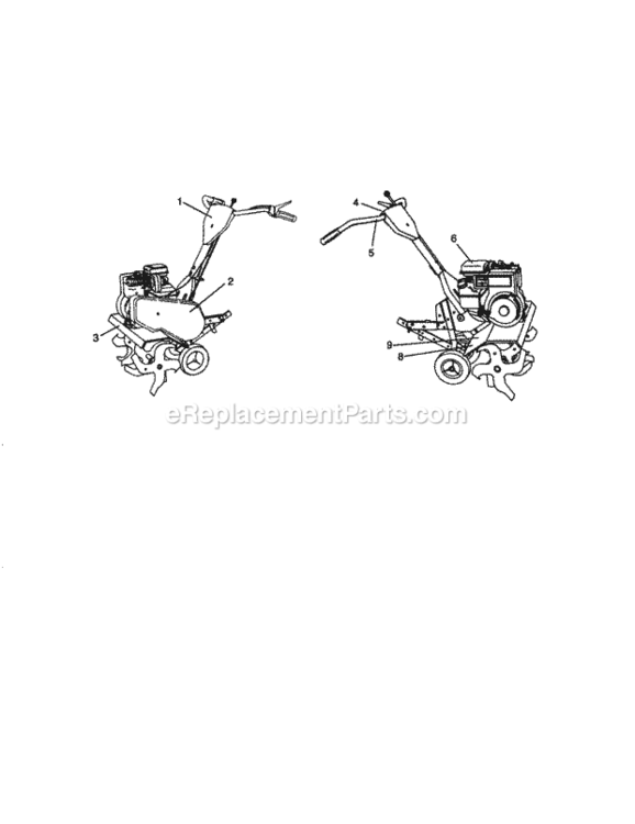 Page F Diagram and Parts List for 917292402  Craftsman Tiller