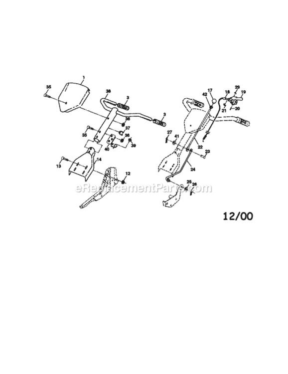 Page A Diagram and Parts List for 917292490  Craftsman Tiller