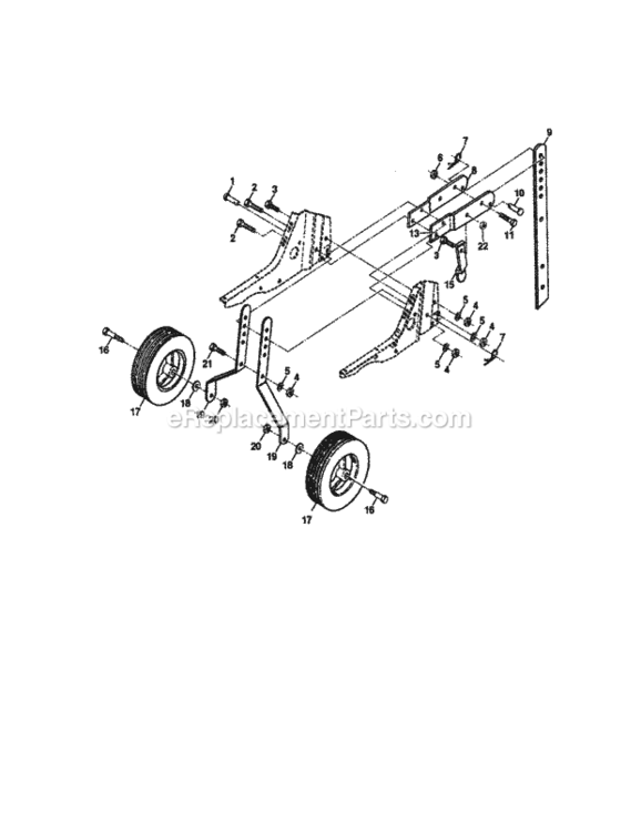 Page C Diagram and Parts List for 917292490  Craftsman Tiller