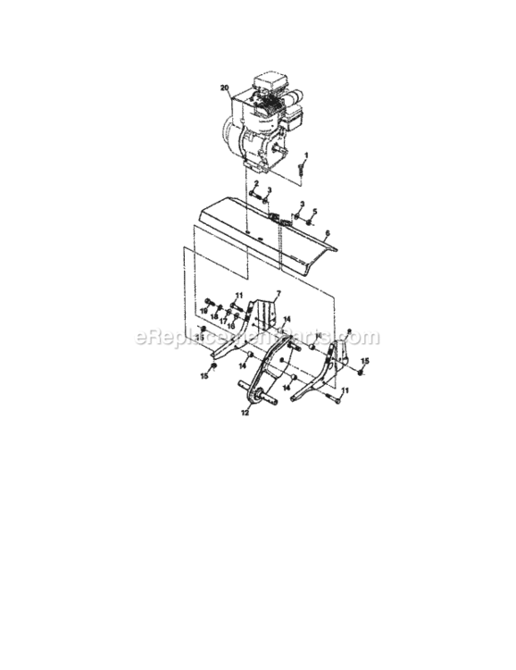 Page E Diagram and Parts List for 917292490  Craftsman Tiller