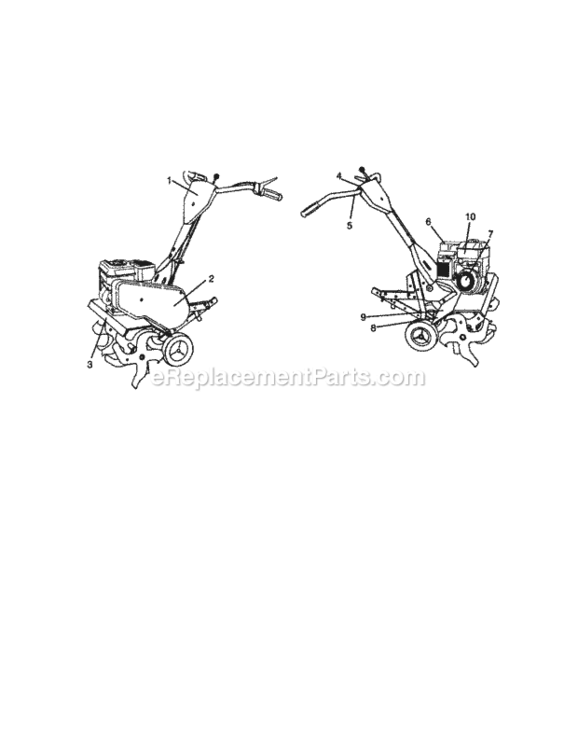Page F Diagram and Parts List for 917292490  Craftsman Tiller