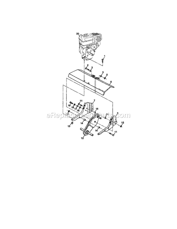 Page E Diagram and Parts List for 917292491  Craftsman Tiller