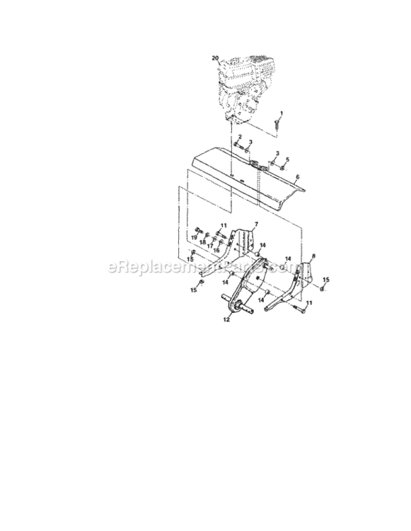 Page E Diagram and Parts List for 917292492  Craftsman Tiller