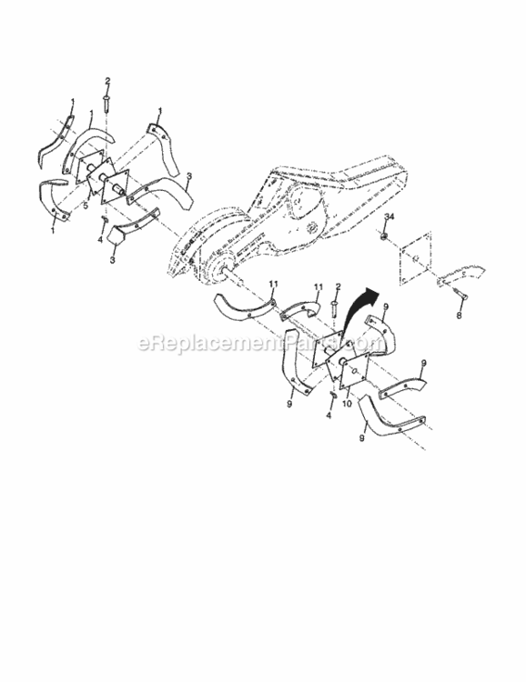 Page F Diagram and Parts List for 917292860  Craftsman Tiller