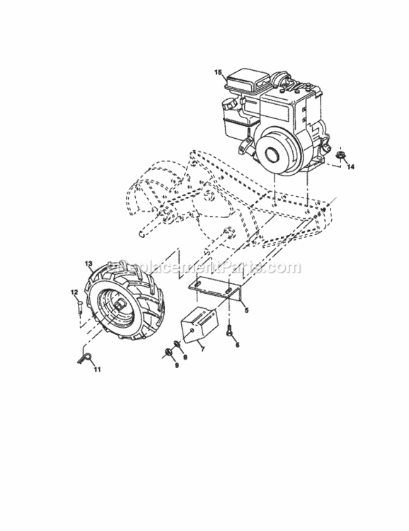 Page C Diagram and Parts List for 917293180  Craftsman Tiller