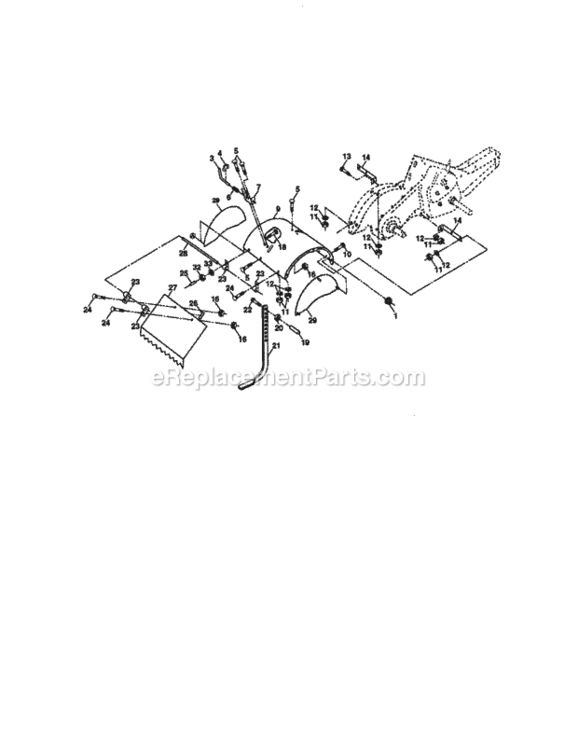 Page E Diagram and Parts List for 917293180  Craftsman Tiller