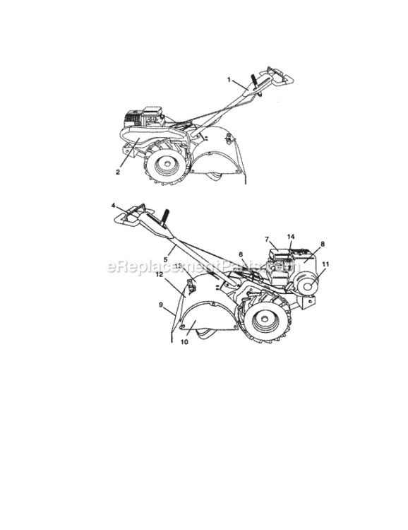 Page G Diagram and Parts List for 917293180  Craftsman Tiller