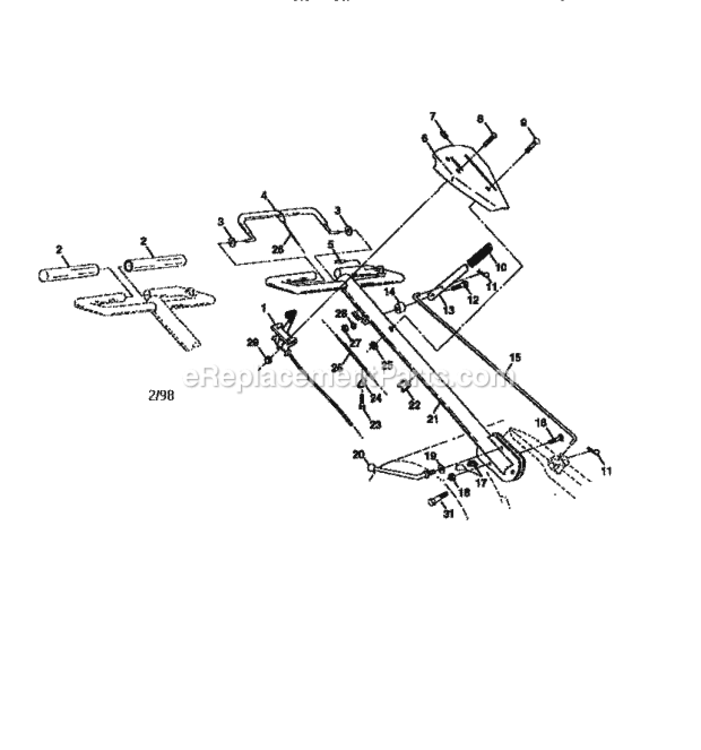 Page A Diagram and Parts List for 917293200  Craftsman Tiller