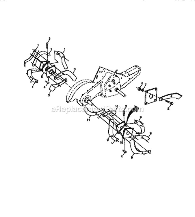 Page F Diagram and Parts List for 917293200  Craftsman Tiller