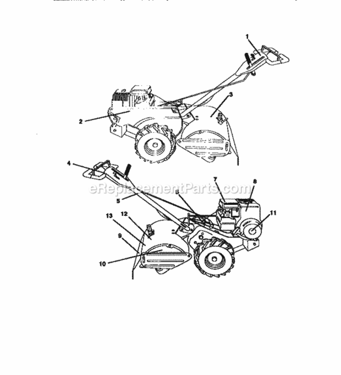 Page G Diagram and Parts List for 917293200  Craftsman Tiller