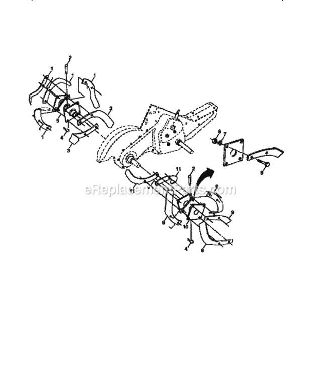 Page F Diagram and Parts List for 917293201  Craftsman Tiller