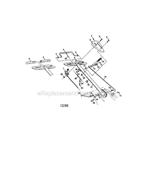 Page A Diagram and Parts List for 917293202  Craftsman Tiller