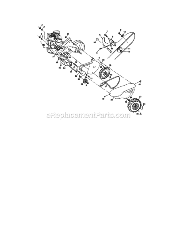 Page B Diagram and Parts List for 917293202  Craftsman Tiller
