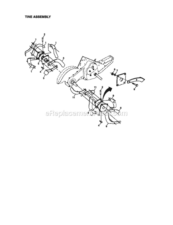 Page F Diagram and Parts List for 917293203  Craftsman Tiller