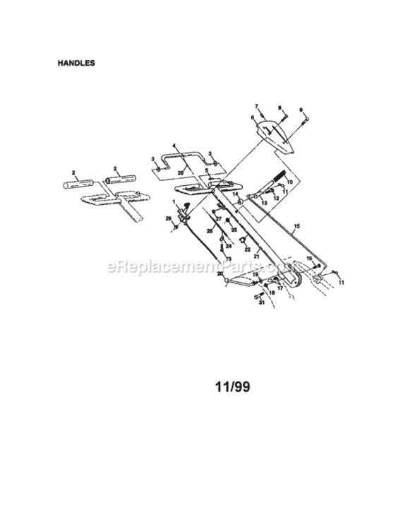 Page A Diagram and Parts List for 917293311  Craftsman Tiller