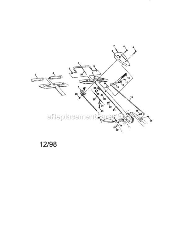 Page A Diagram and Parts List for 917293320  Craftsman Tiller