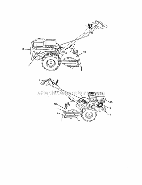 Page G Diagram and Parts List for 917293320  Craftsman Tiller