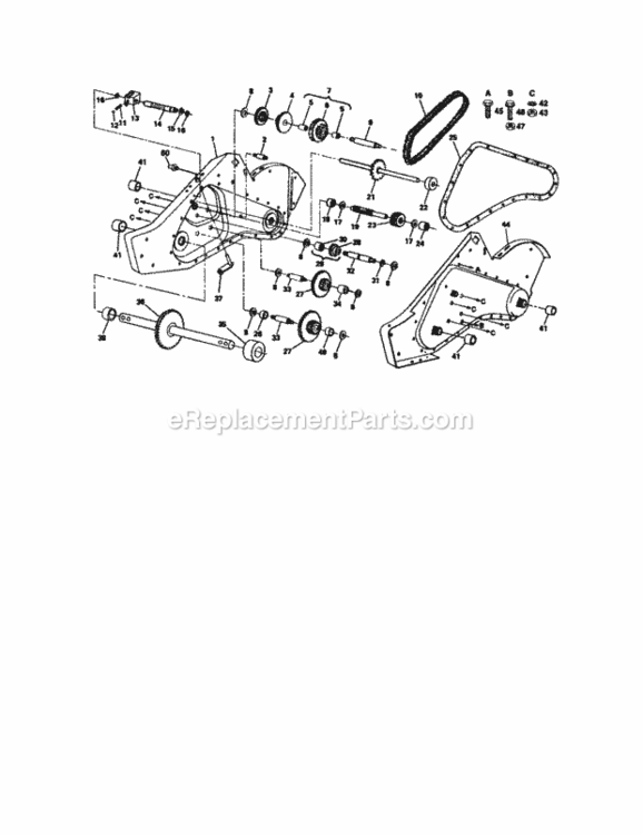 Page D Diagram and Parts List for 917293340  Craftsman Tiller