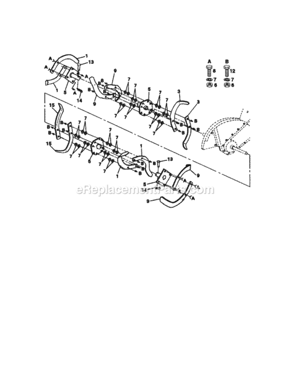 Page F Diagram and Parts List for 917293340  Craftsman Tiller