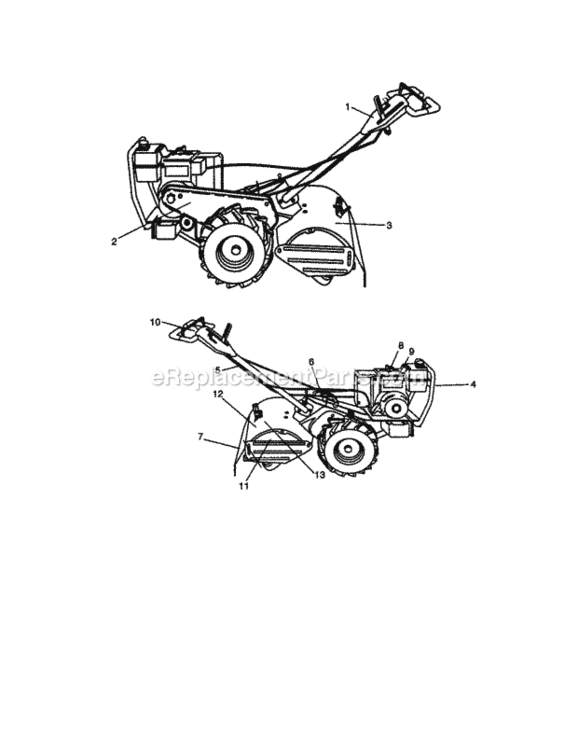 Page G Diagram and Parts List for 917293340  Craftsman Tiller