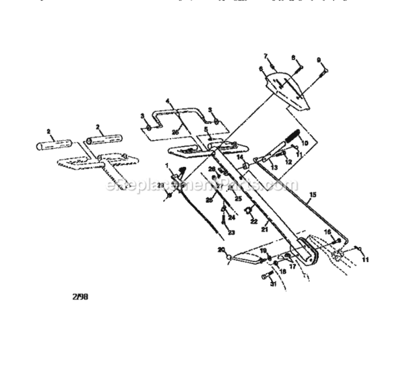 Page A Diagram and Parts List for 917293400  Craftsman Tiller