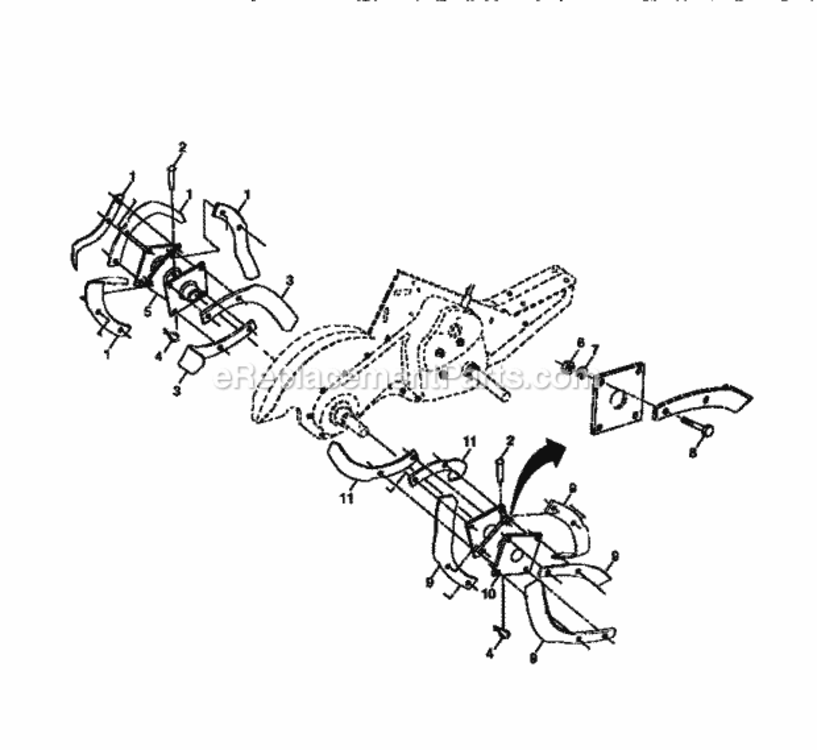 Page F Diagram and Parts List for 917293400  Craftsman Tiller
