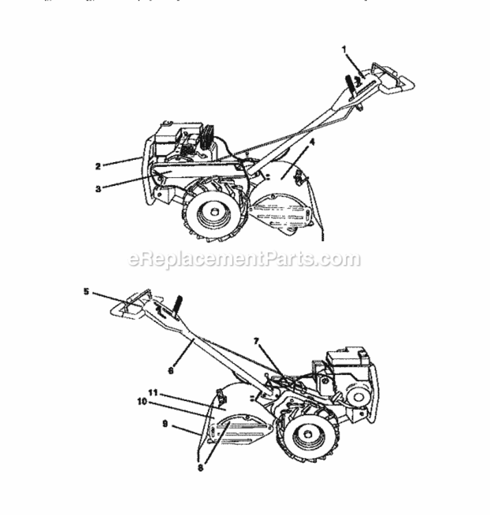 Page G Diagram and Parts List for 917293400  Craftsman Tiller