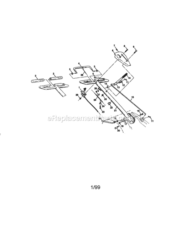 Page A Diagram and Parts List for 917293402  Craftsman Tiller
