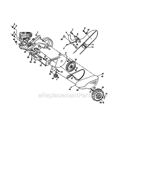 Page F Diagram and Parts List for 917293471  Craftsman Tiller