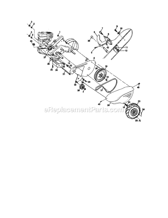 Page B Diagram and Parts List for 917293480  Craftsman Tiller