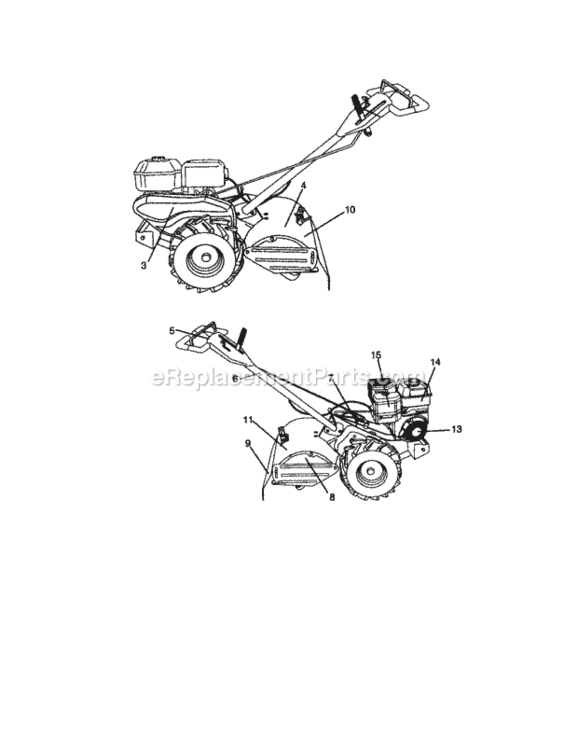 Page G Diagram and Parts List for 917293480  Craftsman Tiller