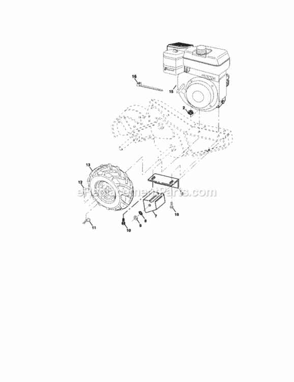 Page C Diagram and Parts List for 917293482  Craftsman Tiller