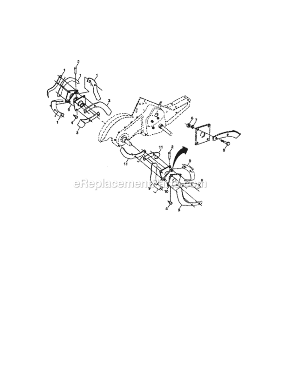 Page F Diagram and Parts List for 917293482  Craftsman Tiller