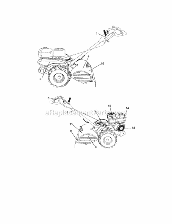 Page G Diagram and Parts List for 917293484  Craftsman Tiller