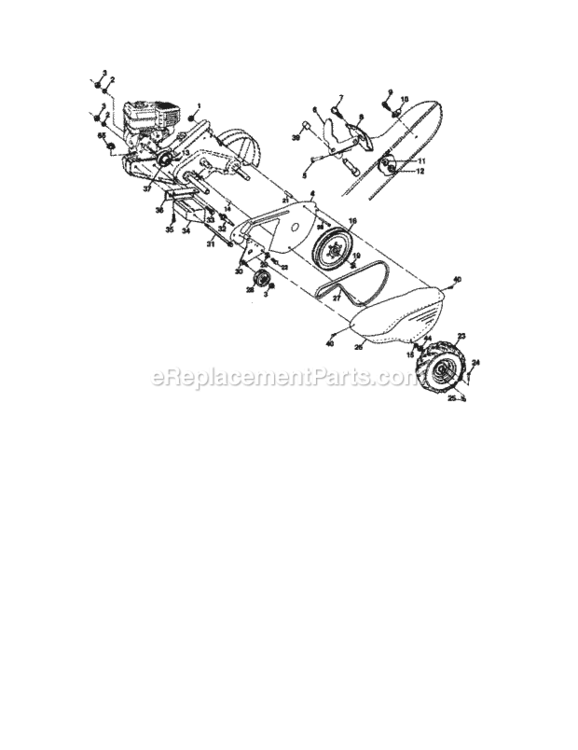 Page B Diagram and Parts List for 917293490  Craftsman Tiller