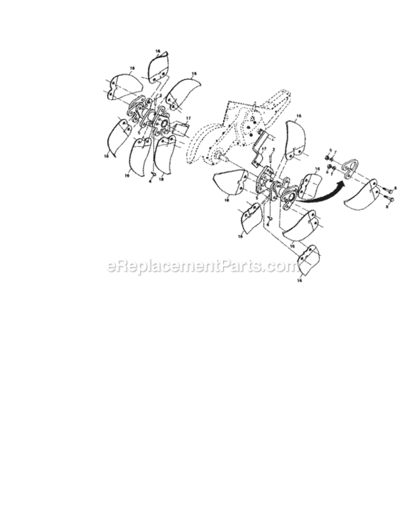 Page F Diagram and Parts List for 917293491  Craftsman Tiller