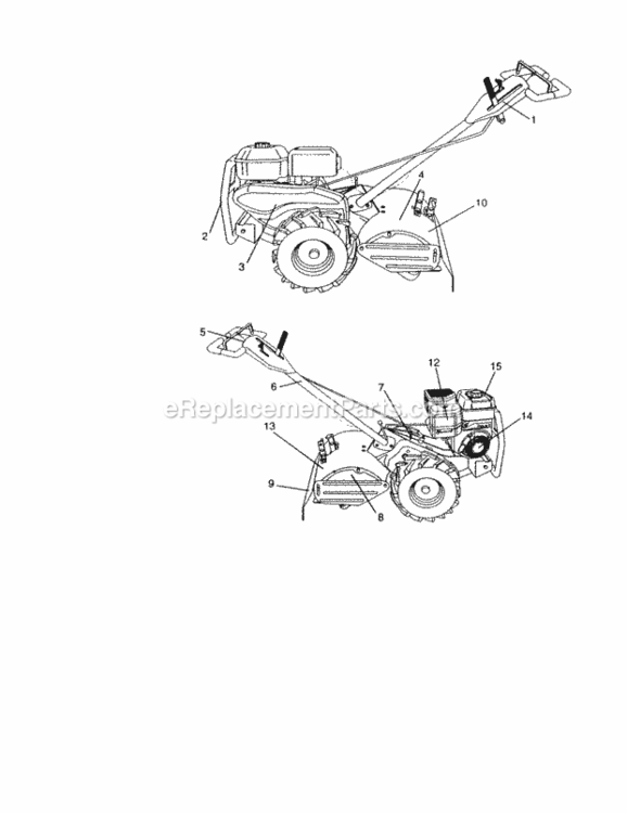 Page G Diagram and Parts List for 917293491  Craftsman Tiller