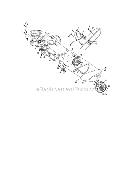Page B Diagram and Parts List for 917293493  Craftsman Tiller