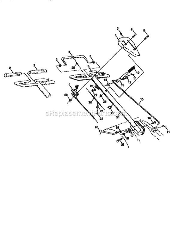 Page A Diagram and Parts List for 917293550  Craftsman Tiller
