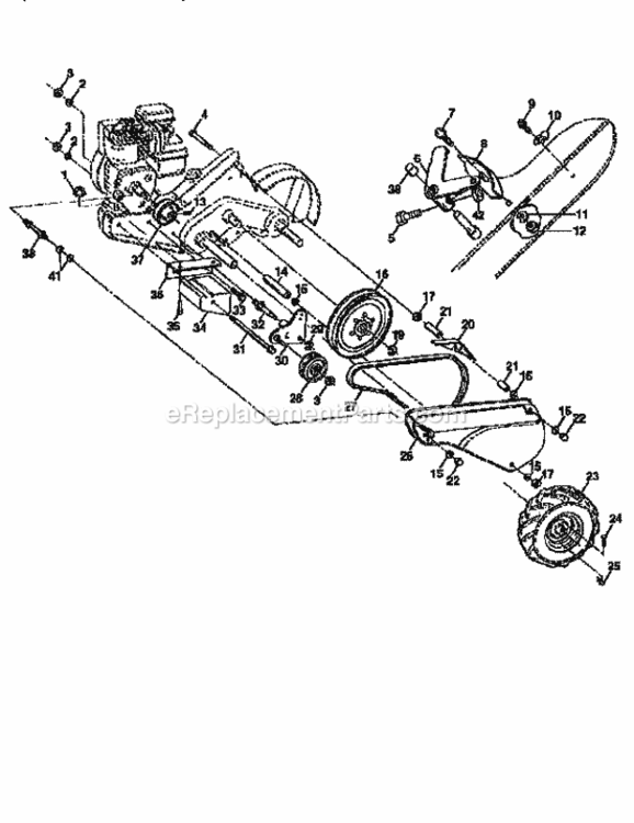 Page B Diagram and Parts List for 917293550  Craftsman Tiller