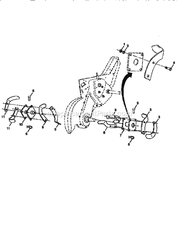 Page F Diagram and Parts List for 917293550  Craftsman Tiller
