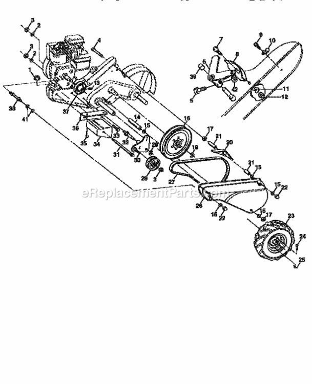 Page B Diagram and Parts List for 917293560  Craftsman Tiller