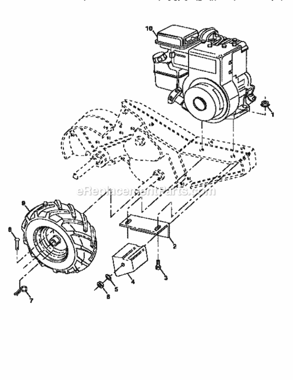 Page C Diagram and Parts List for 917293560  Craftsman Tiller